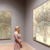 Grande Mappa Antica di Londra di C&J Greenwood, 1830 - Monocromatica con Unico Tamigi Blu 