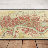 Carte ancienne rare de Londres par Hogg, 1784 - Westminster, Cité de Londres, Soho, Holborn, Covent Garden 