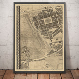 Alte Karte von London von John Rocque, 1746, A2 - Mayfair, Hyde Park, Knightsbridge, Piccadilly, Grosvenor Square, Oxford St 