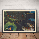 MAPOLE DE LA Guerre mondiale de l'ancienne: Pacifique Sud-Ouest, 1944 - Navwarmap n ° 5 - Australie, Nouvelle-Guinée, Indonésie Philippines, îles
