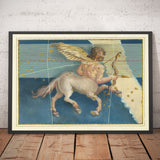 Antiguo Mapa Estelar de Sagitario, 1603 por Johann Bayer - Carta Astrológica del Zodiaco - El signo del Horóscopo Centauro