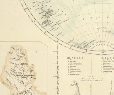 Old World Map, 1872 par Fullarton - Victorian Double Hemisphere Projection Atlas, Rivers, Mountains (pas d'Everest!)