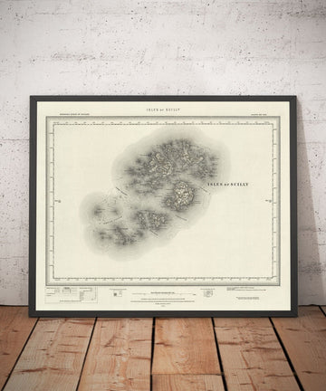 Old Map of Isles of Scilly, 1896 - St Mary, Martin, Agnes, Tresco, Bryher & Other Islands