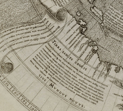 Old World Atlas Karte, 1507 von Johannes Ruysch - Konische Karte - selten und historisch