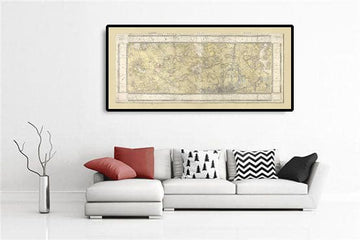 Mappa antica rara di Londra e dei sobborghi, 1799 di Milne - Città, Hackney, Westminster, Dalston, Hampstead, Campi 