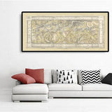 Mappa antica rara di Londra e dei sobborghi, 1799 di Milne - Chelsea, Lambeth, Southwark, Kensington, Richmond, Fields 