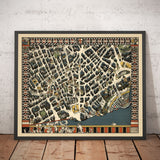 Old Map of London West End, 1915 by Max Gill - "Theatreland" Underground Tube Map