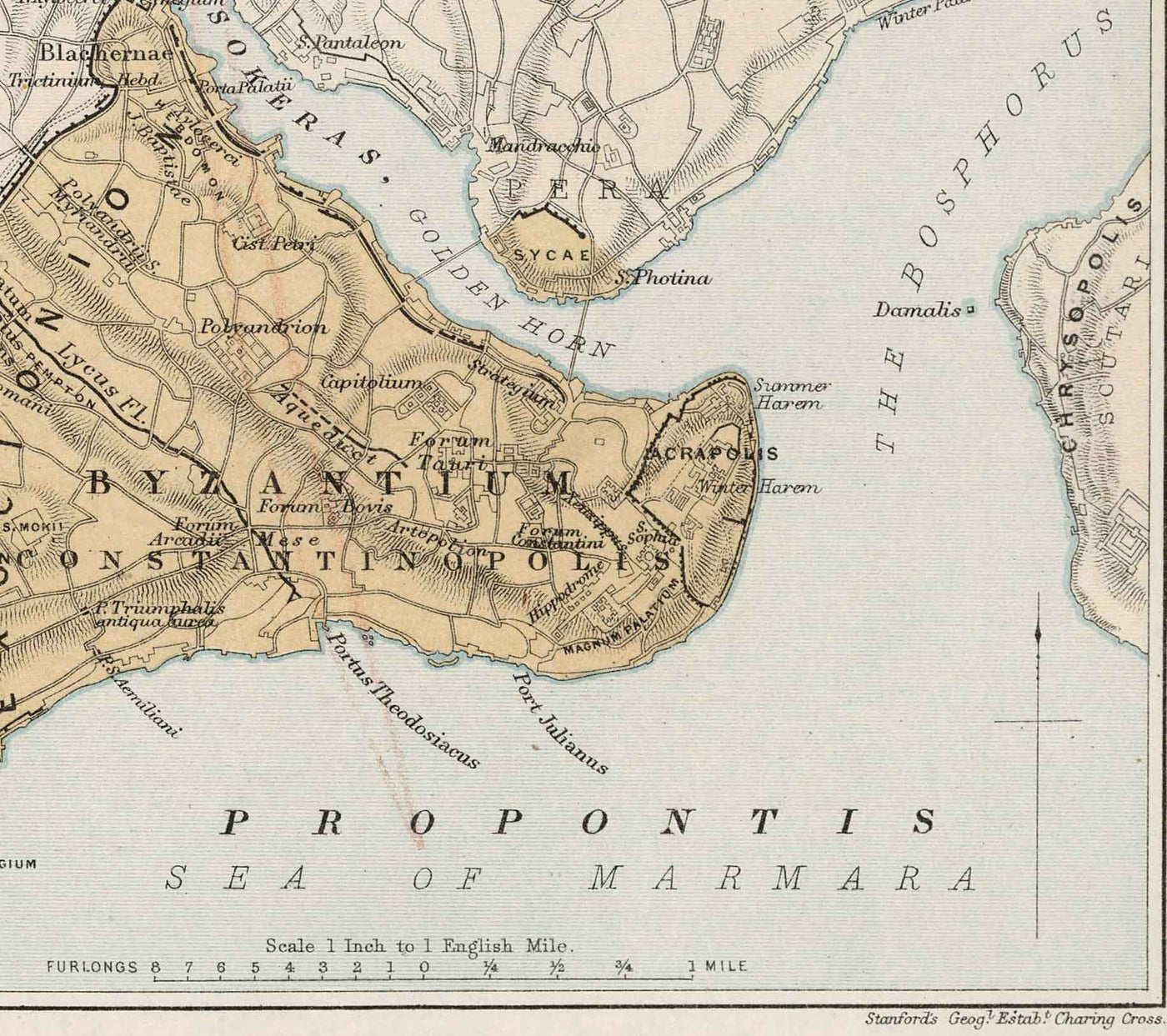 Mapa antiguo de las ciudades antiguas del norte de África y Oriente Medio, 1874 por Smith - Troya, Cartago, Nínive, Constantinopla, Alejandría