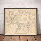 Mapa antiguo de South West London, 1862 de Edward Stanford - Wimbledon, Merton, SummedStown - SW19, SW17, SW20