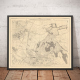 Ancienne carte du sud-est de London, 1862 par Edward Stanford - Bromley, Beckenham, Sydenham, Southend, Downham - SE26, SE6, BR1, BR2