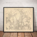 Custom Map of London by Edward Stanford, 1862 - Design & Make Your Own Old Map