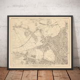 Mapa antiguo de Londres Oeste, 1862 por Edward Stanford - St Johns Wood, Kilburn, Kensal Green, Finchley Rd, Willesden - NW1, N1C, N7, NW5, NW3, NW8 