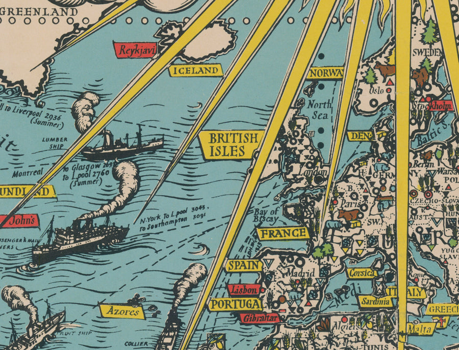 La Charte atlantique de Max Gill, 1942 - Graphique murale des Nations Unies pour la Seconde Guerre mondiale