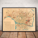 Mappa antica di Tokyo nel 1860 di Mohe Subaraya - Yokohama, Kawasaki, Chiba, Minato, Shinjuku 