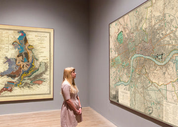 Gran mapa antiguo de Londres por C&J Greenwood, 1830 - Coloreado a mano